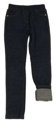 Tmavomodré zateplené tregíny riflového vzhledu Topolino