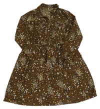 Hnědé vzorované košilové šaty Kids Only