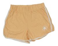 Meruňkové bavlněné kraťasy s potiskem Studio