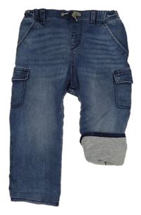 Modré podšité cargo rifle H&M