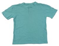 Modrozelené tričko s knoflíky Primark