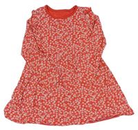 Červeno-bílé květované šaty zn. Mothercare