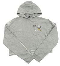 Šedá crop mikina s kapucí - Harry Potter M&Co.