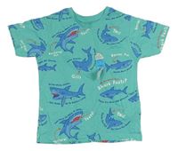 Zelené tričko se žraloky Primark