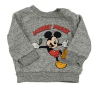Šedá melírovaná mikina s Mickeym Disney
