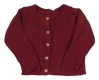 Vínový propínací svetr H&M