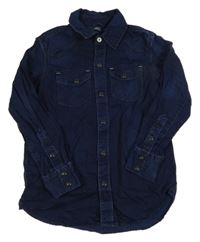 Tmavomodrá lehká riflová košile s kapsami GAP