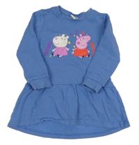 Modré teplákové šaty s Peppou 