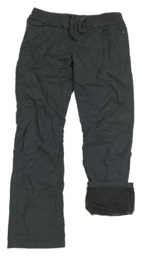 Tmavošedé plátěné podšité kalhoty Yigga