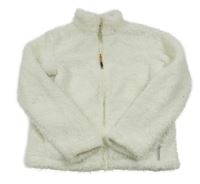 Smetanová chlupatá propínací mikina 