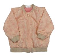 Meruňková květovaná šusťáková jarní bunda Ergee