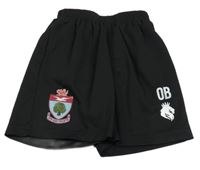 Černé sportovní kraťasy s potiskem 