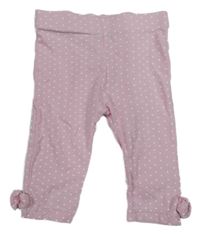 Světlerůžové puntíkaté legíny 