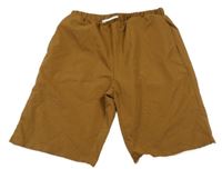 Hnědé šusťákové kraťasy shein