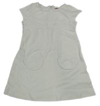 Bílé šaty s kapsami 