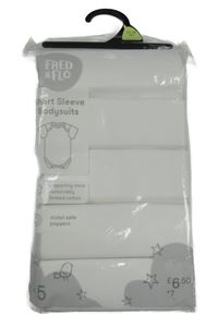 Nové - 5x bílé body s krátkým rukávem F&F