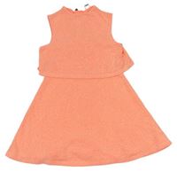 Neonově oranžové melírované šaty River Island