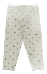 Bílé květované legíny zn. C&A