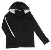 Černo-bílá propínací sportovní mikina s kapucí zn. Ergeenomixx