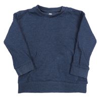 Tmavomodrá žebrovaná mikina F&F