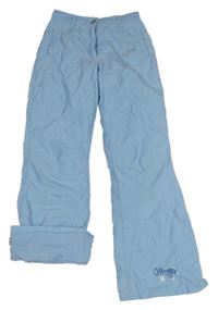 Světlemodré šusťákové podšité kalhoty s nápisem Pocopiano