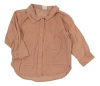 Růžová manšestrová halenka H&M