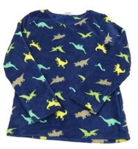 Tmavomodrá plyšová mikina s diny Kids