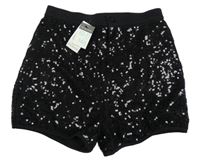 Nové - Černé flitrované kraťasy Primark