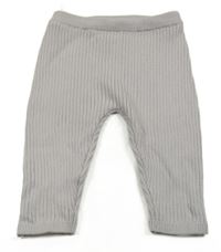 Lila žebrované úpletové tepláky C&A