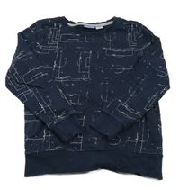 Tmavomodrá vzorovaná mikina Pepperts