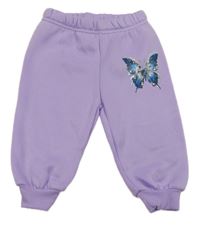 Lila tepláky s motýlkem 