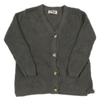 Antracitový propínací svetr H&M