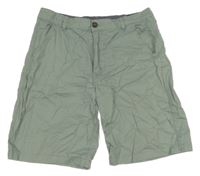 Světlezelené plátěné kraťasy H&M