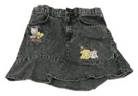 Tmavošedá riflová sukně s Hello Kitty a kamarády H&M