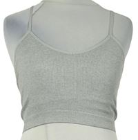Dámský šedý žebrovaný crop top Primark 