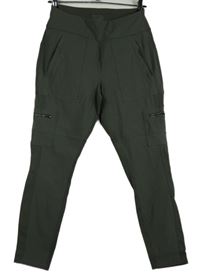 Dámské khaki cargo sportovní funkční kalhoty s kapsami zn. Athleta 