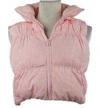 Dámská světlerůžová šusťáková zateplená crop vesta H&M