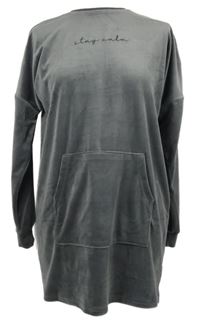 Dámské tmavošedé sametové šaty Esmara