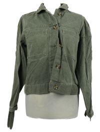 Dámská khaki riflová crop bunda Next 