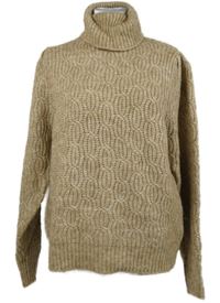 Dámský béžový vzorovaný svetr s rolákem Primark 