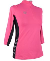 Dámské neonově růžovo-černé sportovní triko Arena 