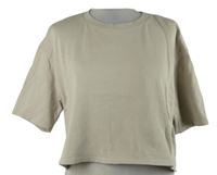 Dámské béžové crop tričko Zara 