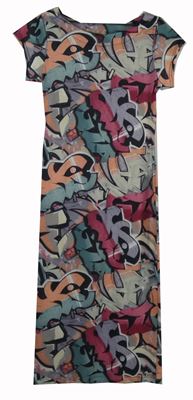 Dámské černo-barevné vzorované šaty 