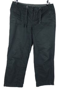 Dámské černé plátěné capri kalhoty Esprit 