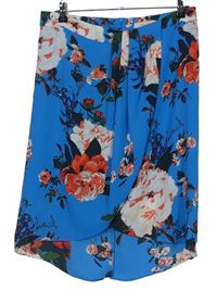 Dámská modrá květovaná sukně Oasis 