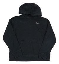 Černá mikina s logem a kapucí zn. Nike