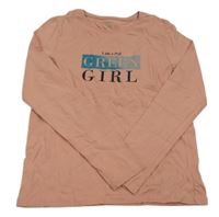 Růžové triko s nápisem kiabi