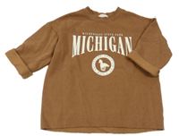 Hnědá mikina s nápisem H&M