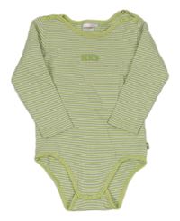 Zeleno-bílé pruhované body s nášivkou 