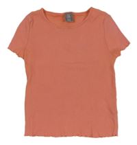 Růžové žebrované tričko Little kids